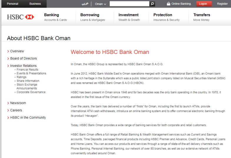 Compare Our Bank Accounts Hsbc Oman 9310575 Ppdr Info